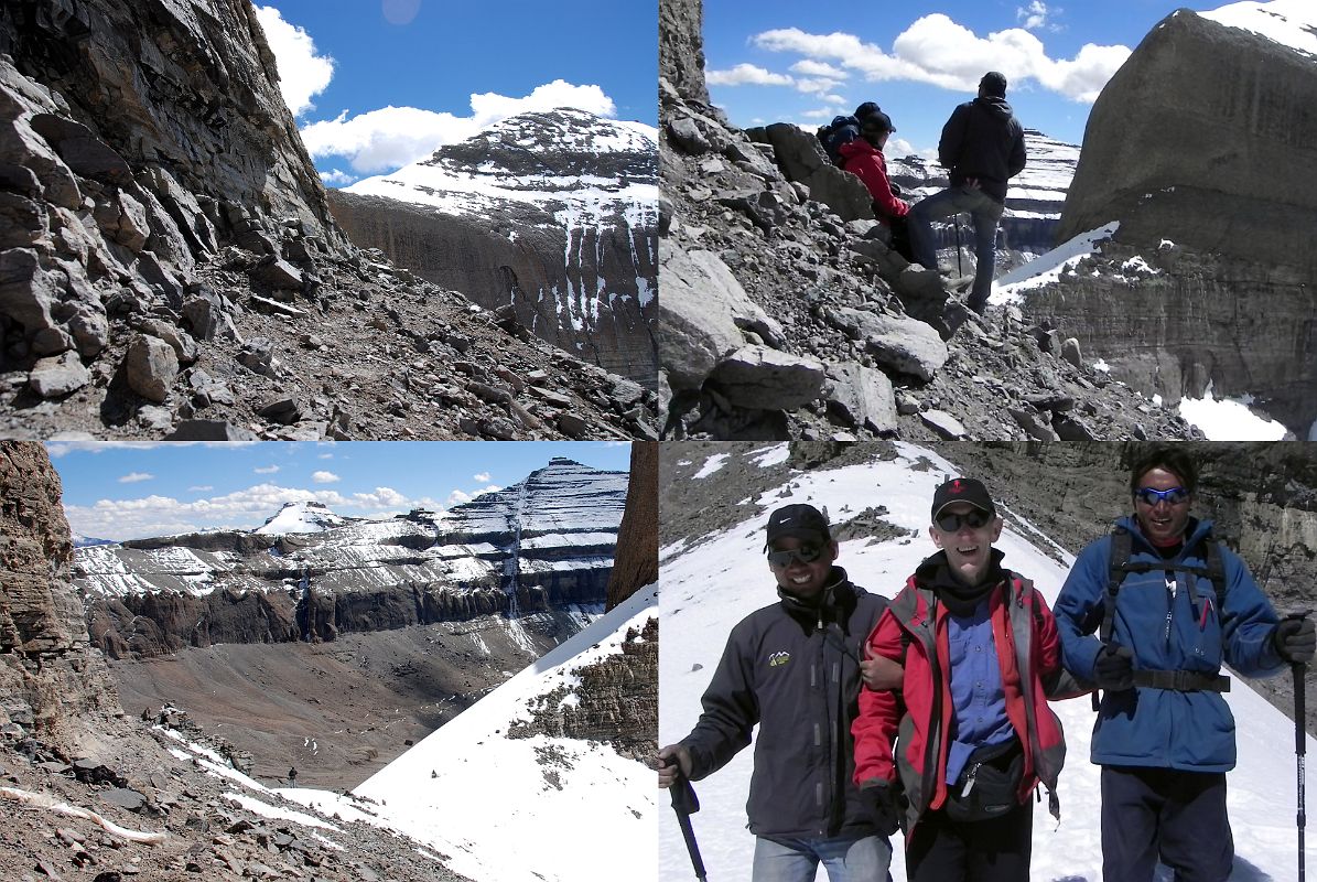 32 Jerome Ryan, Ngawang And Tashi Climbing From The 13 Golden Chortens On Mount Kailash South Face To Nandi Pass On Mount Kailash Inner Kora Nandi Parikrama After a well-deserved rest and some lunch, we left at 12:20 and once again I accepted the help from Ngawang and Tashi to climb to the Nandi Pass (12:29).